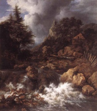  isaakszoon - Wasserfall in einem Bergous Northern Landschaft Jacob Isaakszoon van Ruisdael